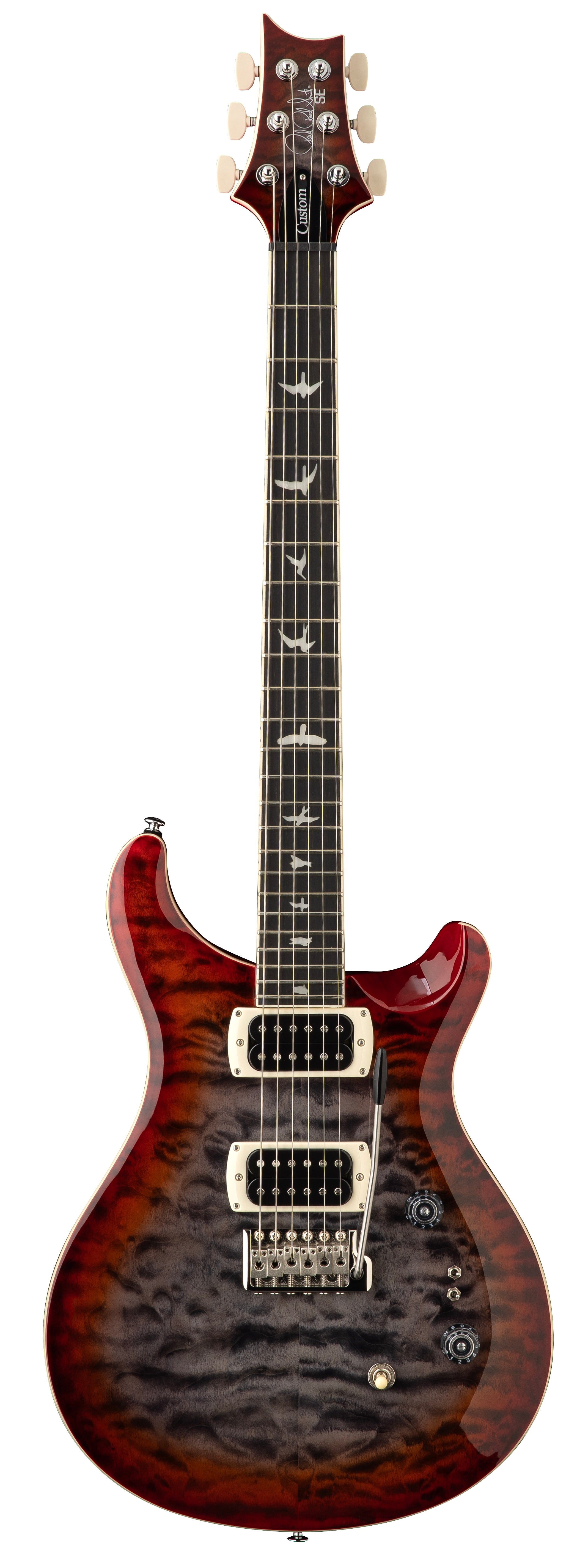 PRS SE Custom 24-08 Quilt - Charcoal Chery Burst