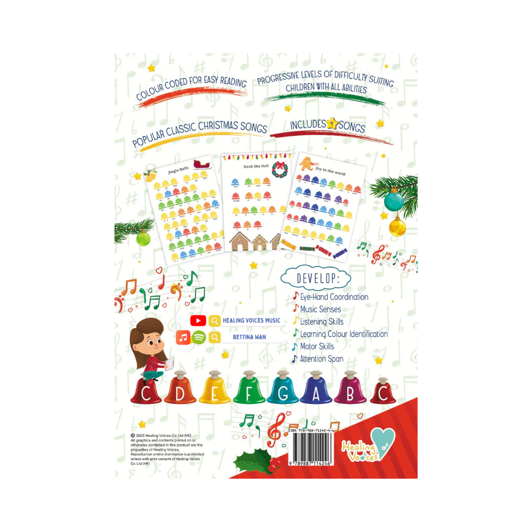 聖誕彩虹鐘樂譜 Rainbow Bells Music Colour Score Christmas Book 1