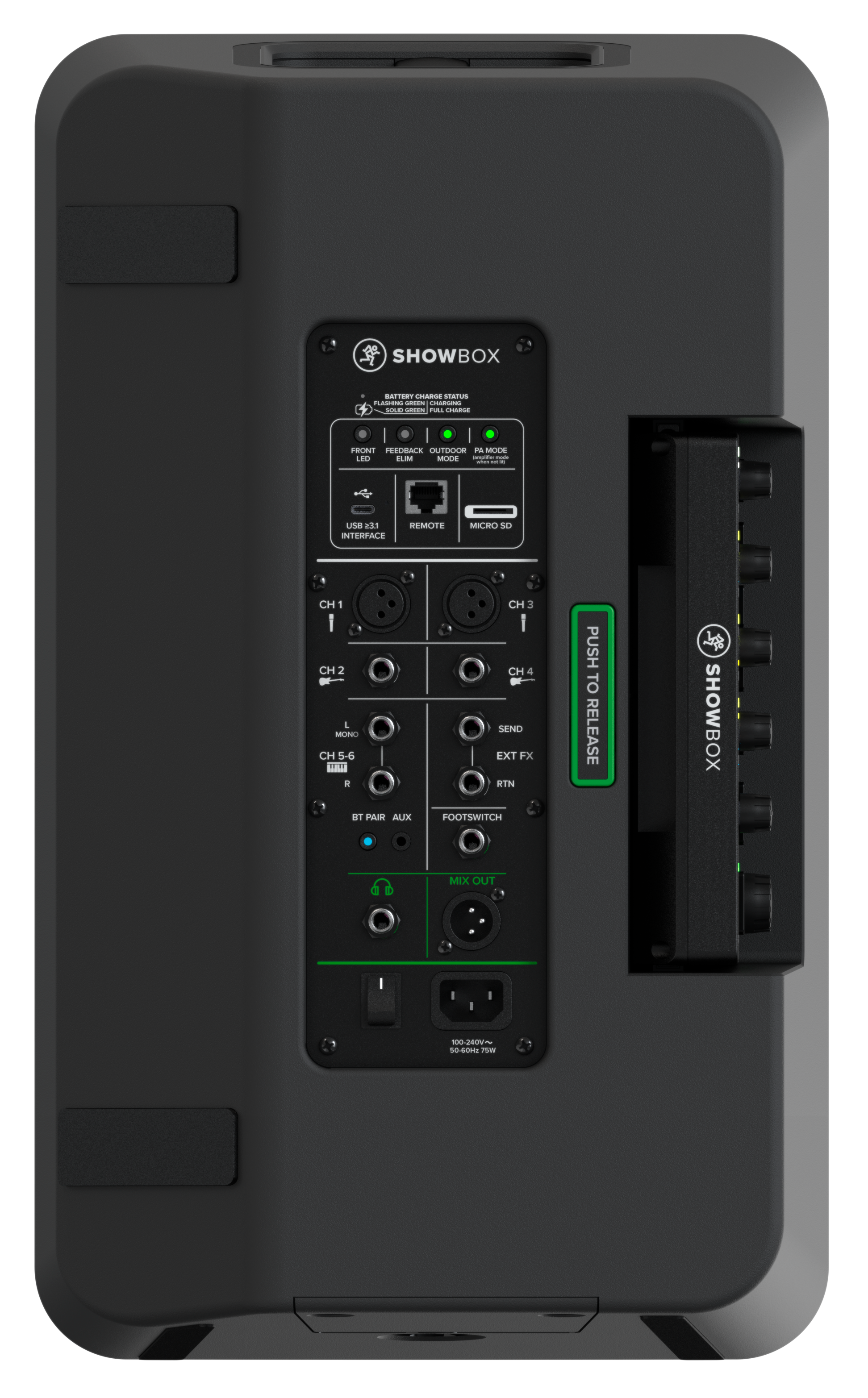 Mackie SHOWBOX  Battery-Powered All-In-One Live Performance RIG with Breakaway MIX Control