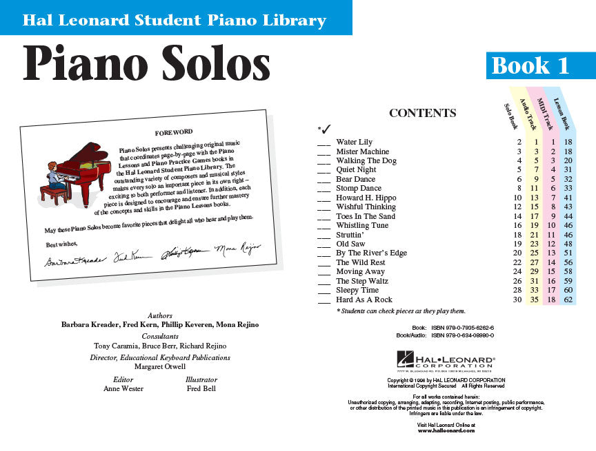 Hal Leonard Student Piano Library: Piano Solos Book 1