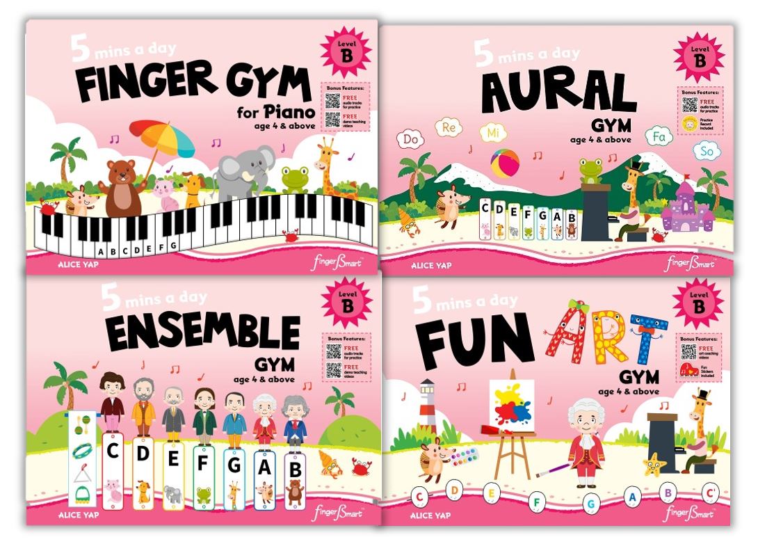 (套裝 Package) 5 mins a day FINGER GYM Level B All 4 Books