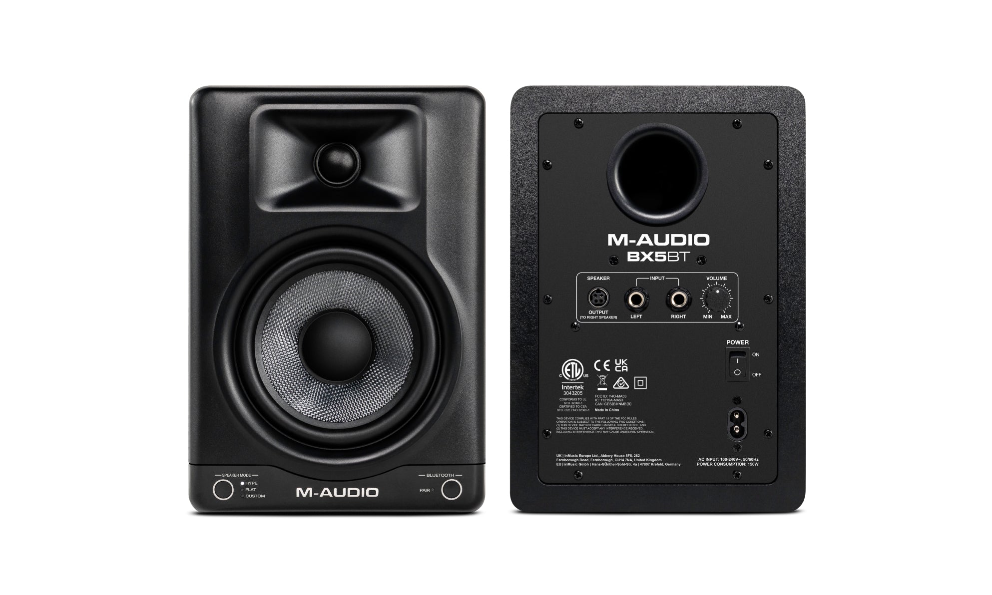 M-Audio BX5BT Powered Desktop Studio Monitors (Pair) with Bluetooth and App Control