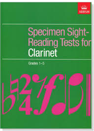 ABRSM: Specimen Sight Reading Tests for Clarinet, Grades 1–5 (Untill 2017)