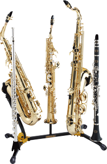 Hercules DS538BB Alto, Tenor, Soprano Saxophone, Flute and Clarinet Stand