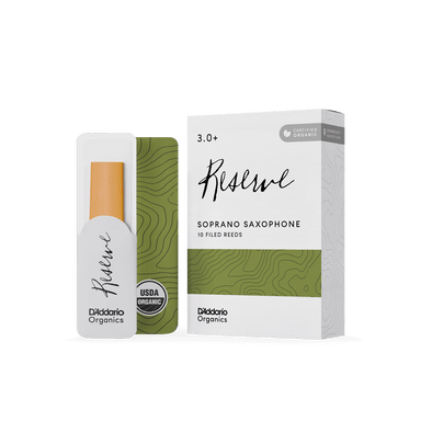 D'addario Organic Reserve Bb Soprano Saxophone Reeds, 10pcs box