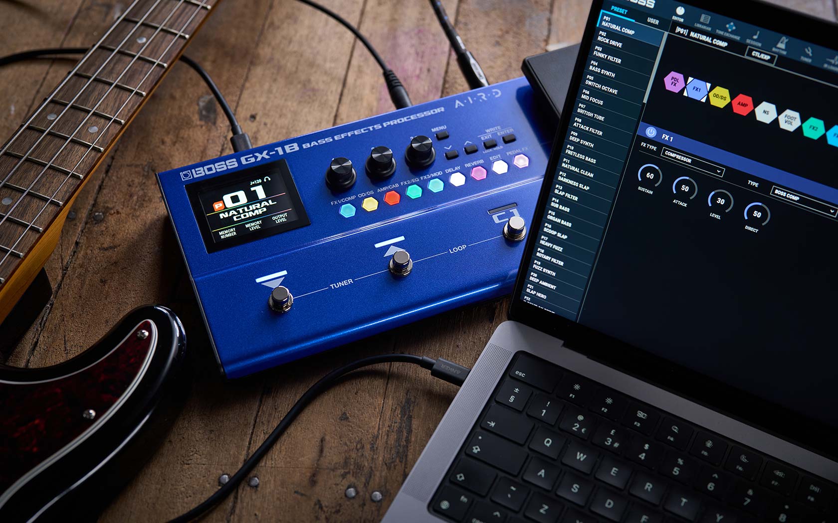 BOSS GX-1B Bass Effects Processor — Tom Lee Music