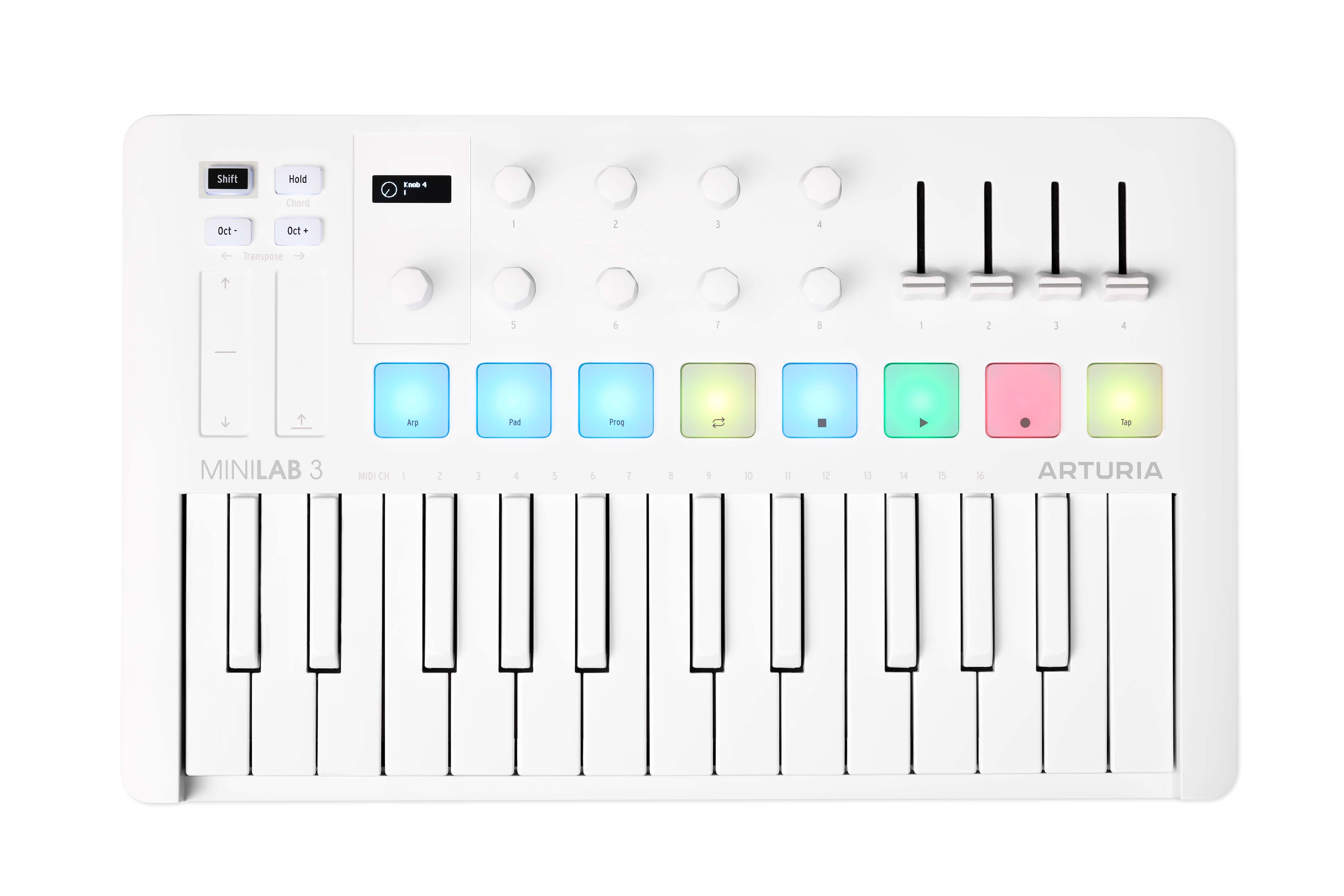 Arturia MiniLab 3 Alpine White Edition Universal MIDI Controller