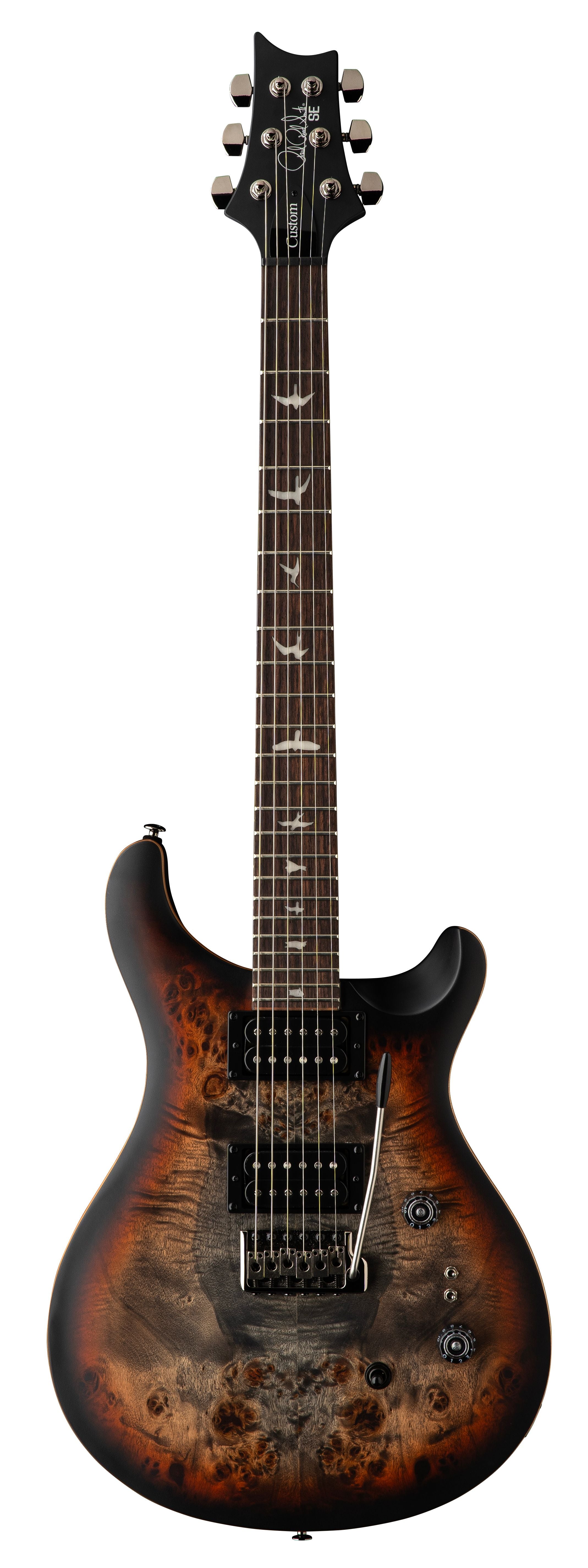 PRS SE Custom 24-08 Poplar Burl Limited Edition (Charcoal Cherry
