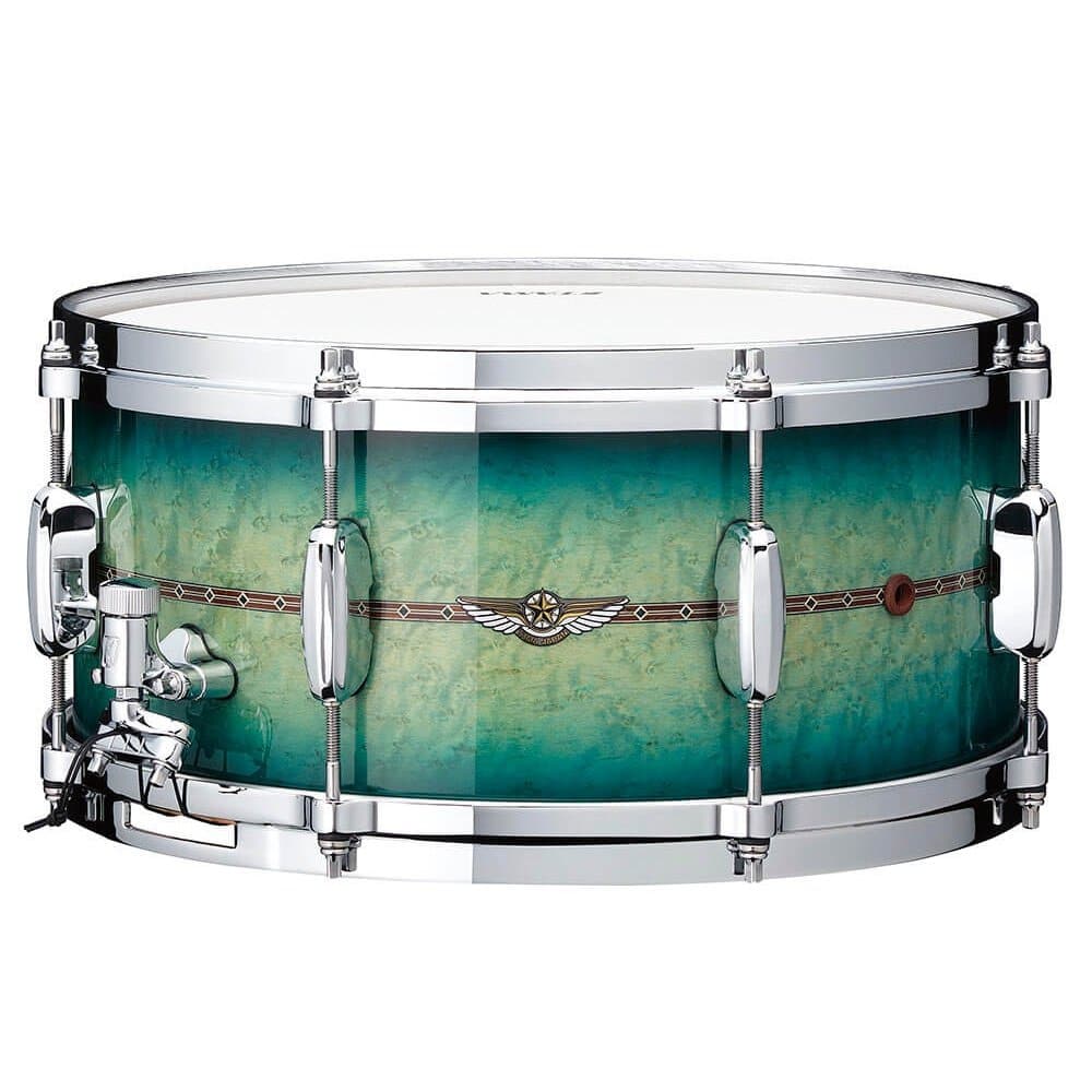 TAMA STAR Maple Factory Vault 14" x 6.5" Snare - Cerulean Bird's Eye Maple Burst