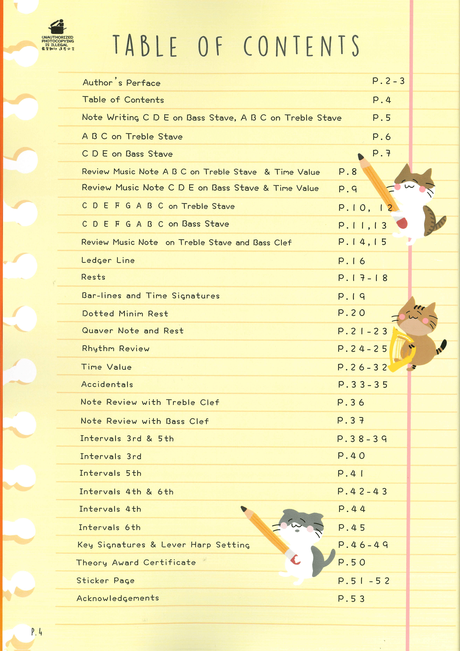 豎琴樂理 Harpicat's Music Theory for Young Harpists Vol. 2