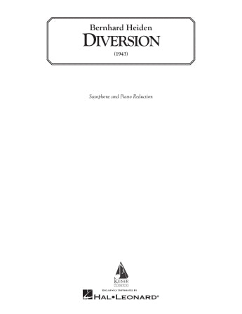 Heiden Diversion (Piano Reduction) Alto Sax And Piano