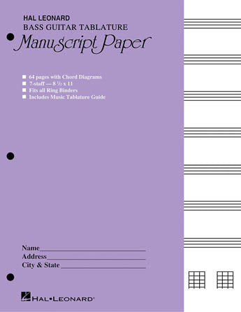 Bass-Guitar-Tablature-Manuscript-Paper-Purple-Cover-