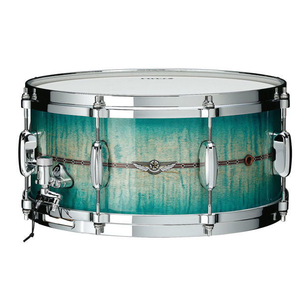 TAMA STAR Maple 14" x 6.5" Snare Drum - Emerald Sea Curly Maple Burst