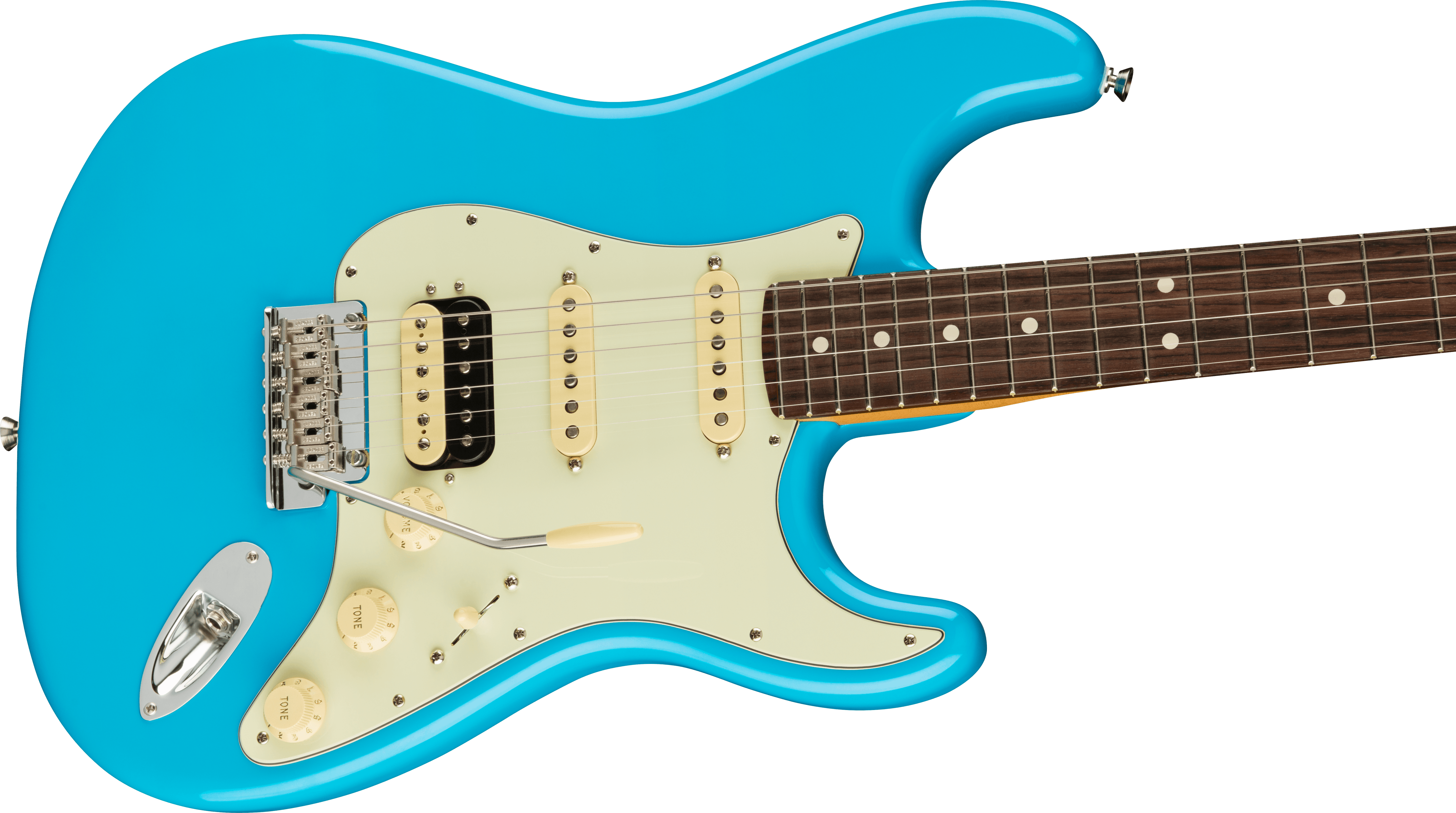 American Fender Professional II Stratocaster® HSS, Rosewood Fingerboard, Miami Blue