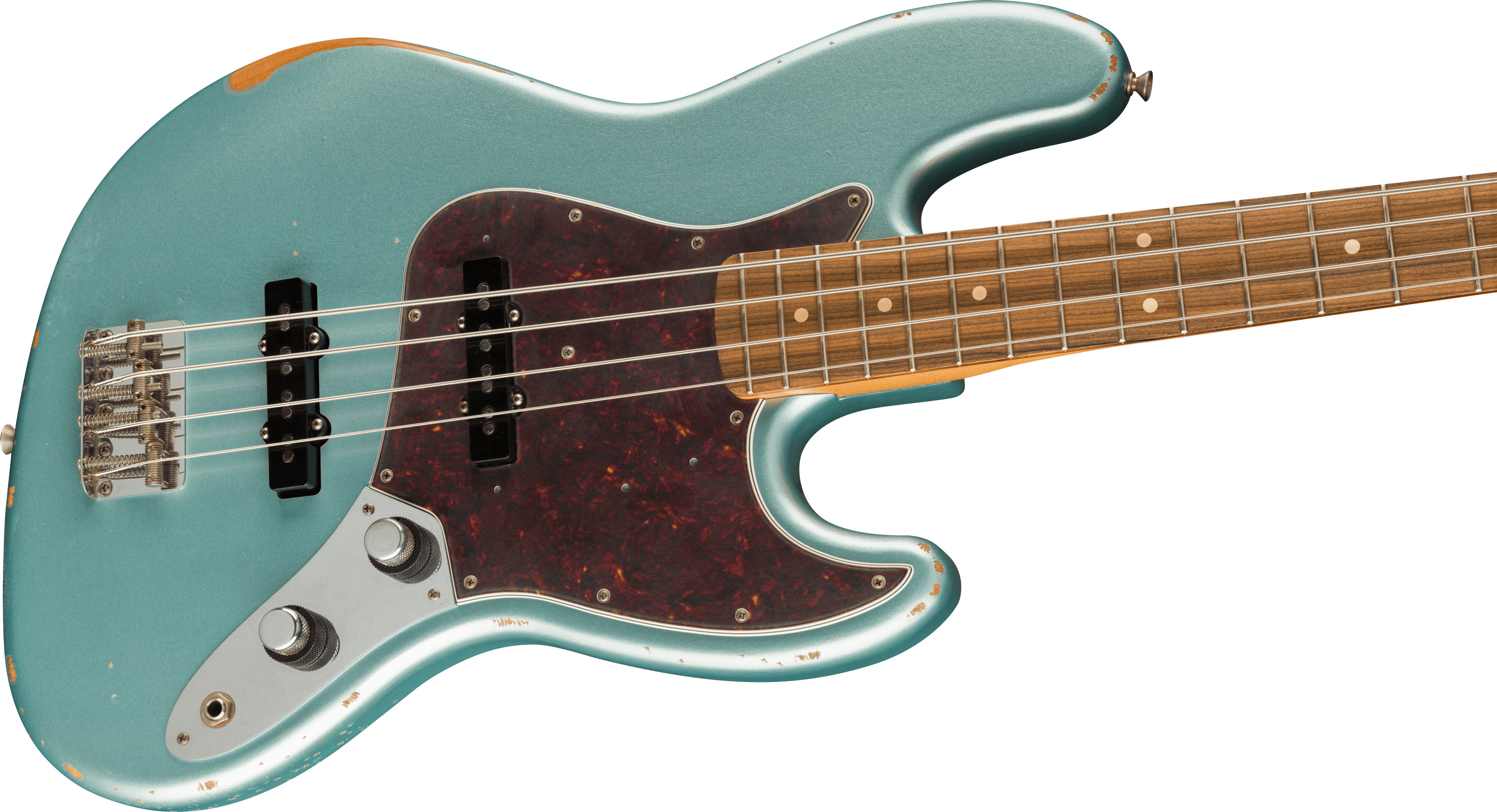 Fender 60th Anniversary Road Worn® Jazz Bass®, Pau Ferro Fingerboard, Firemist Silver