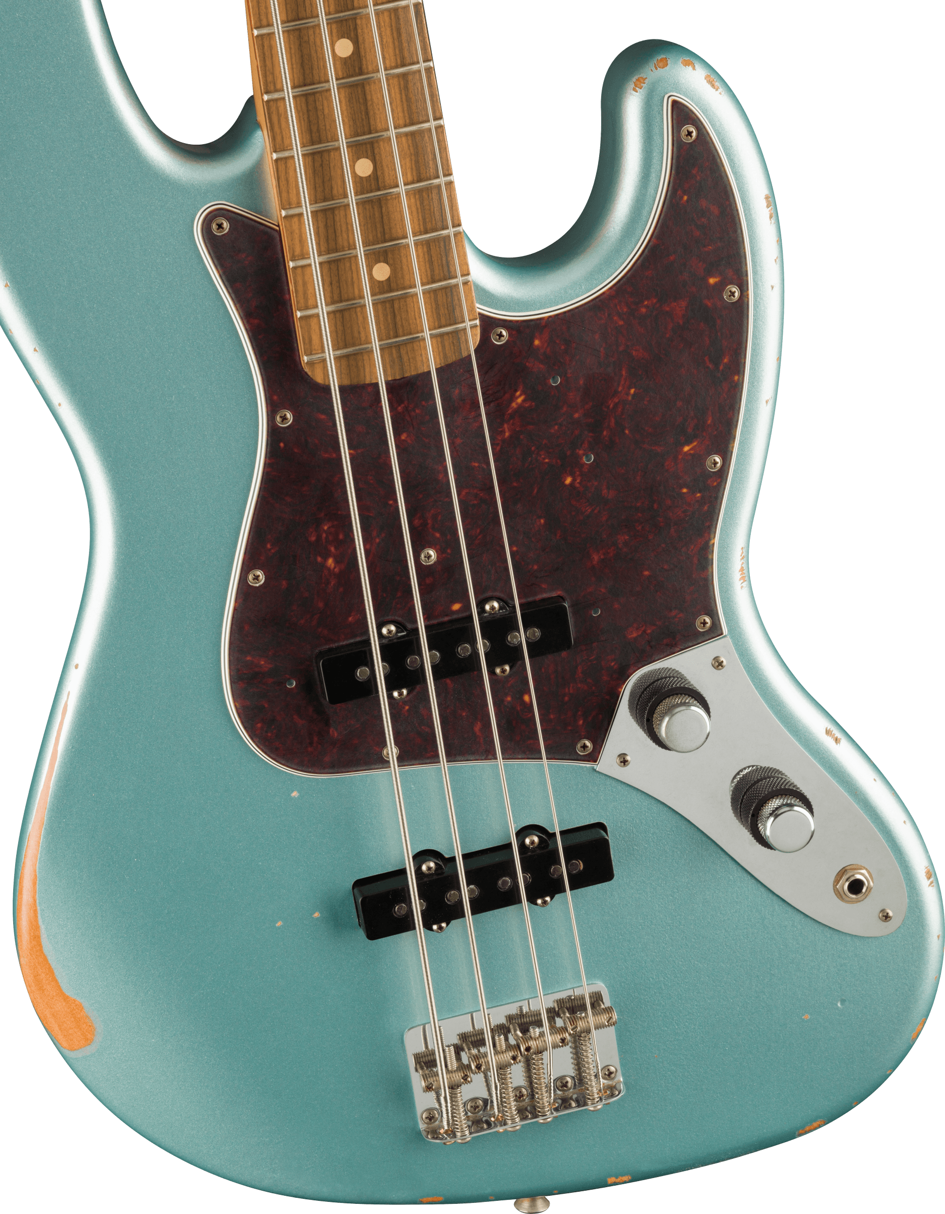 Fender 60th Anniversary Road Worn® Jazz Bass®, Pau Ferro Fingerboard, Firemist Silver