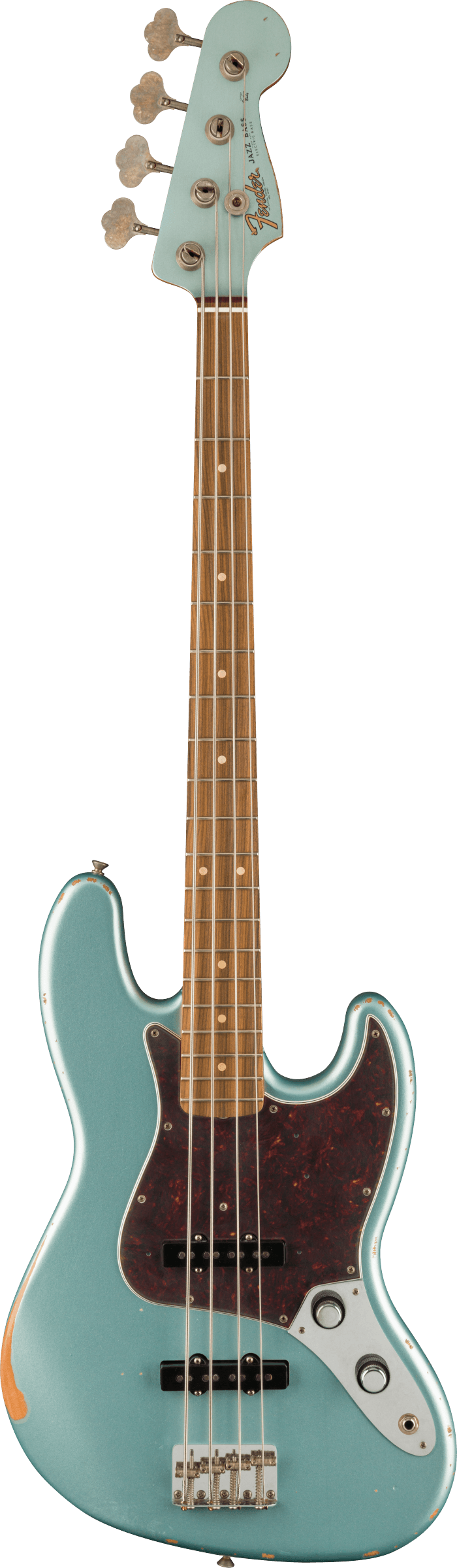 Fender 60th Anniversary Road Worn® Jazz Bass®, Pau Ferro Fingerboard, Firemist Silver
