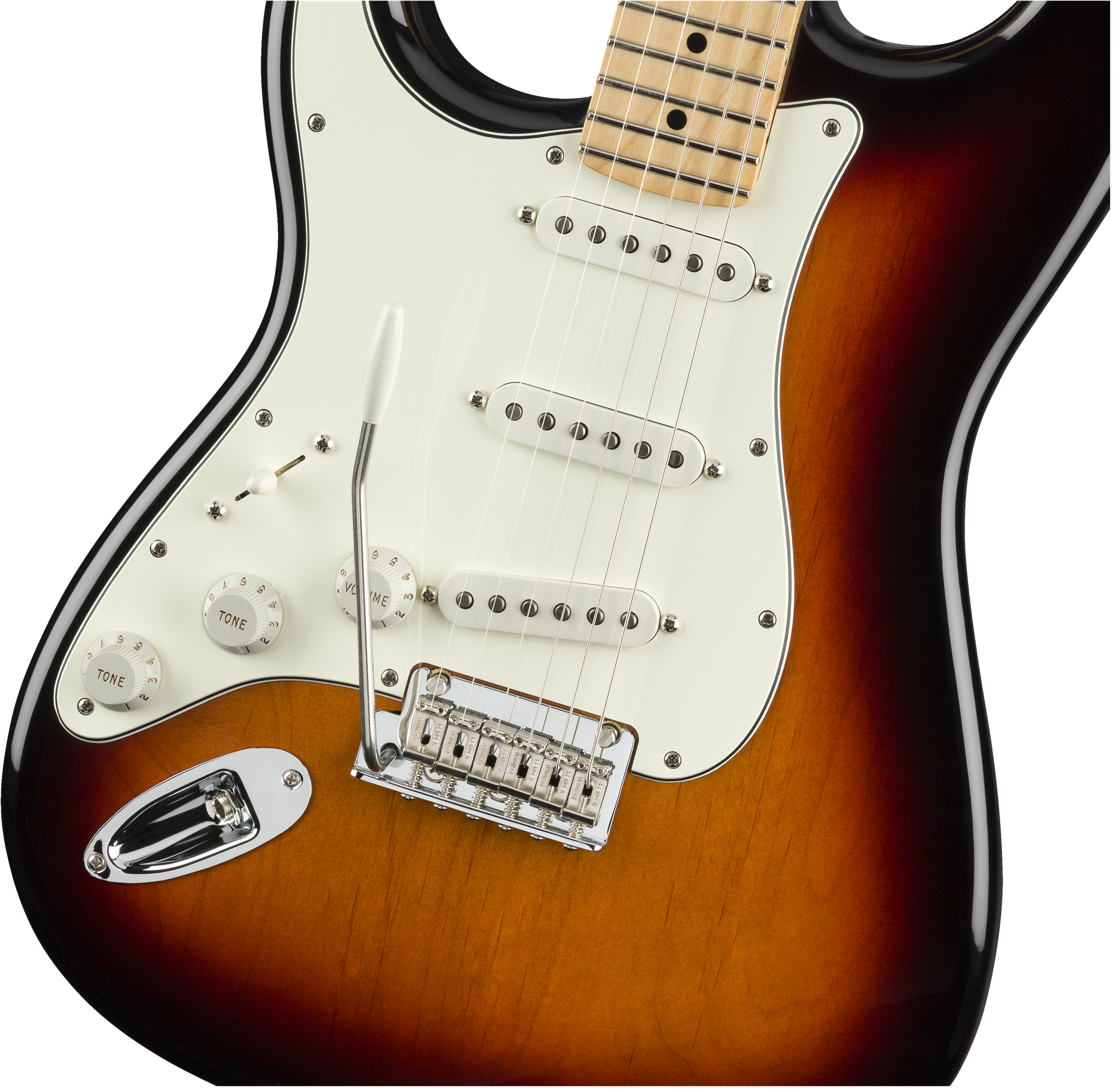 Fender Player Stratocaster® Left-Handed, Maple Fingerboard, 3-Color Sunburst