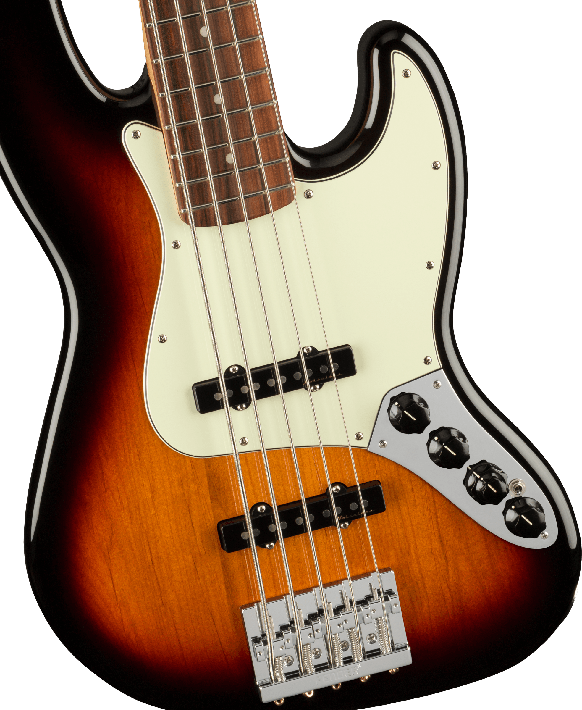 Fender Player Plus Jazz Bass® V, Pau Ferro Fingerboard, 3-Tone Sunburst