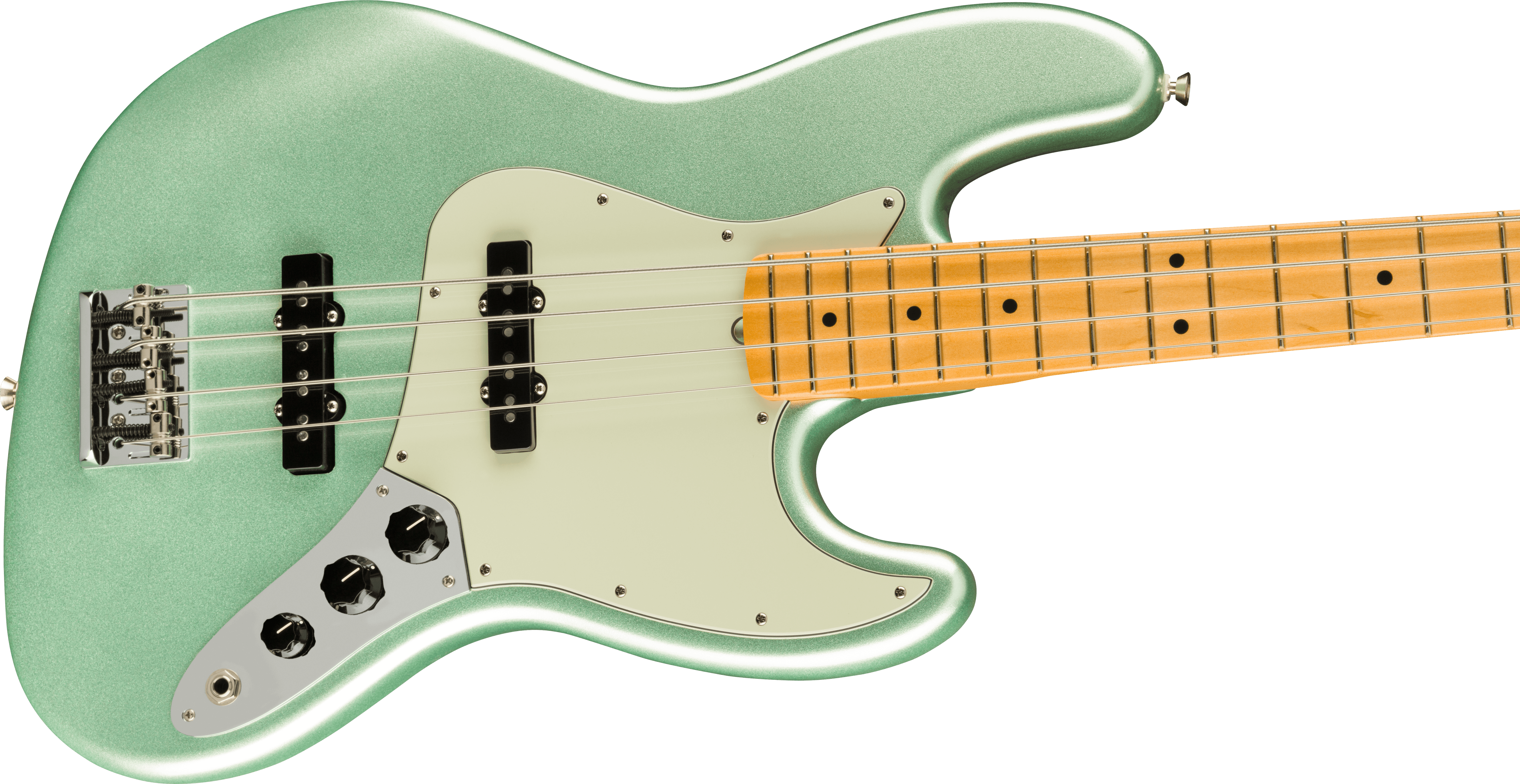 Fender American Professional II Jazz Bass®, Maple Fingerboard, Mystic Surf Green