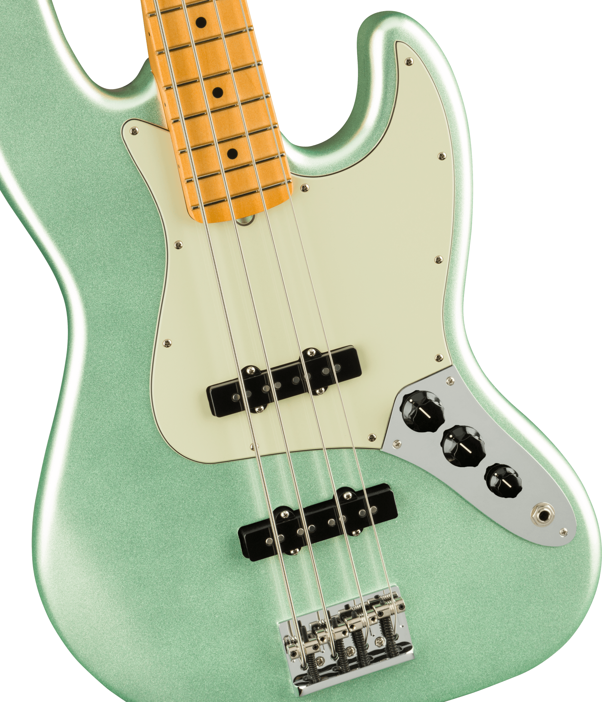 Fender American Professional II Jazz Bass®, Maple Fingerboard, Mystic Surf Green