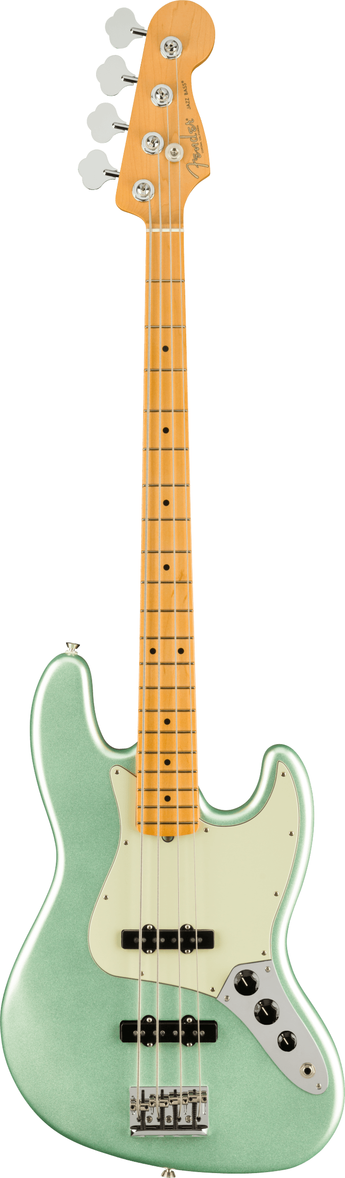 Fender American Professional II Jazz Bass®, Maple Fingerboard, Mystic Surf Green