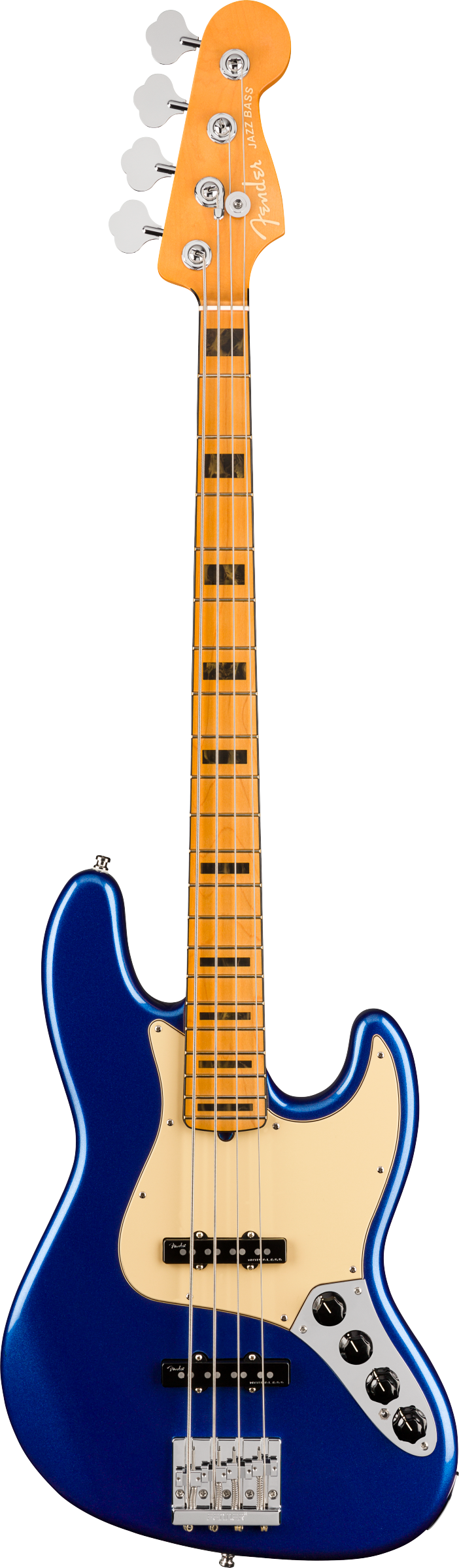 Fender American Ultra Jazz Bass®, Maple Fingerboard (Cobra Blue) - Electric Bass Guitar 低音電結他