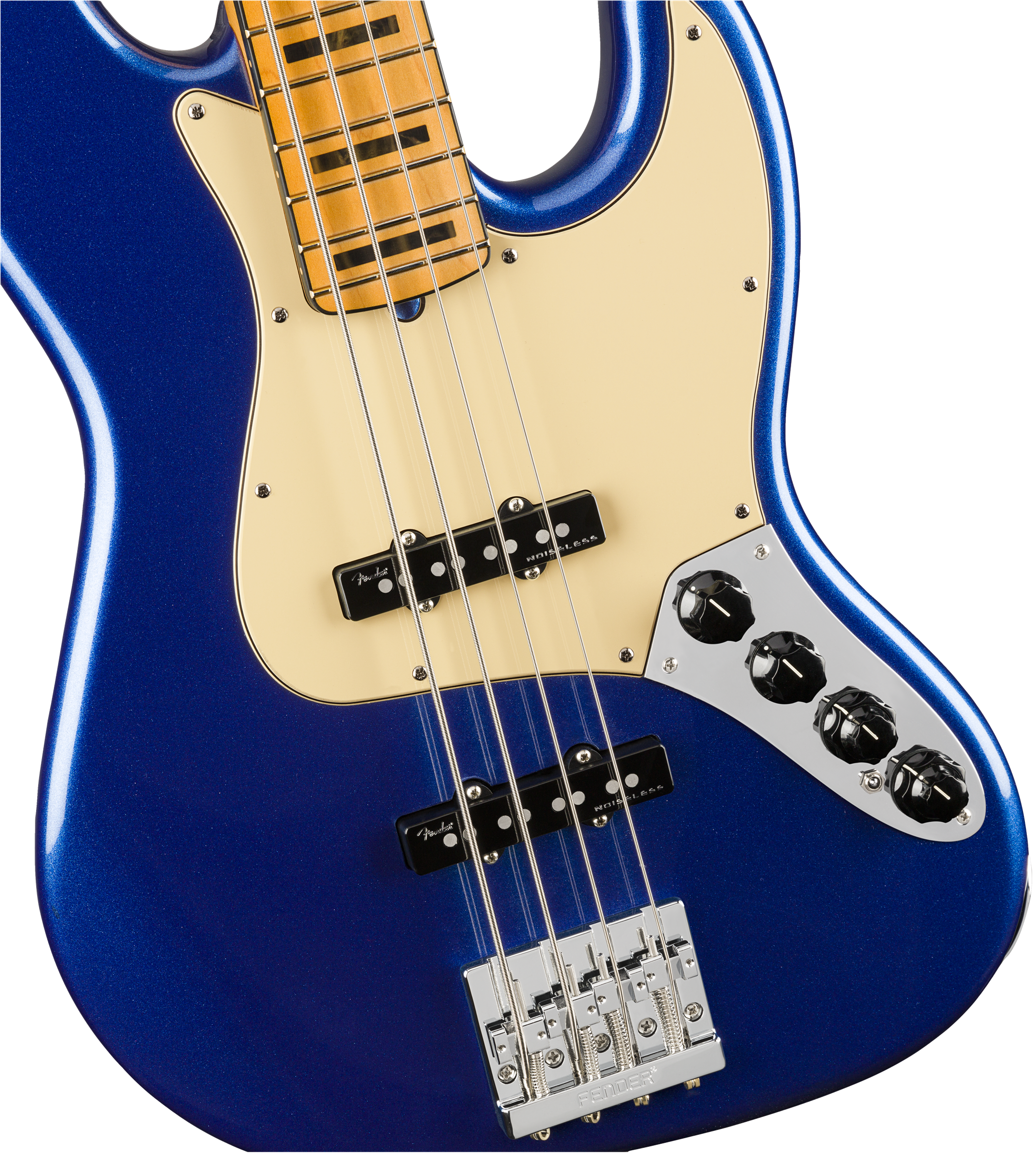 Fender American Ultra Jazz Bass®, Maple Fingerboard (Cobra Blue) - Electric Bass Guitar 低音電結他