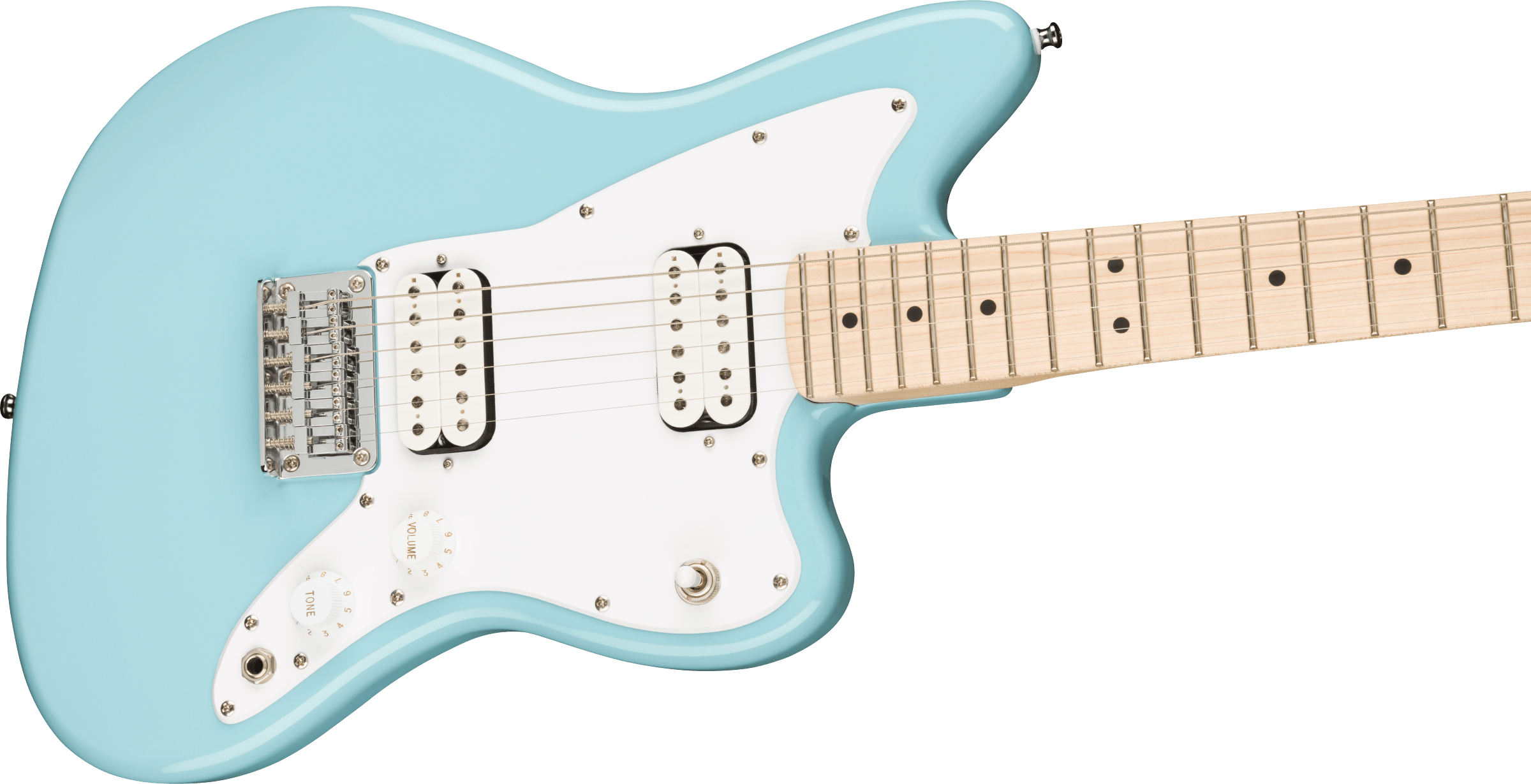 Squier Mini Jazzmaster® HH, Maple Fingerboard, Daphne Blue
