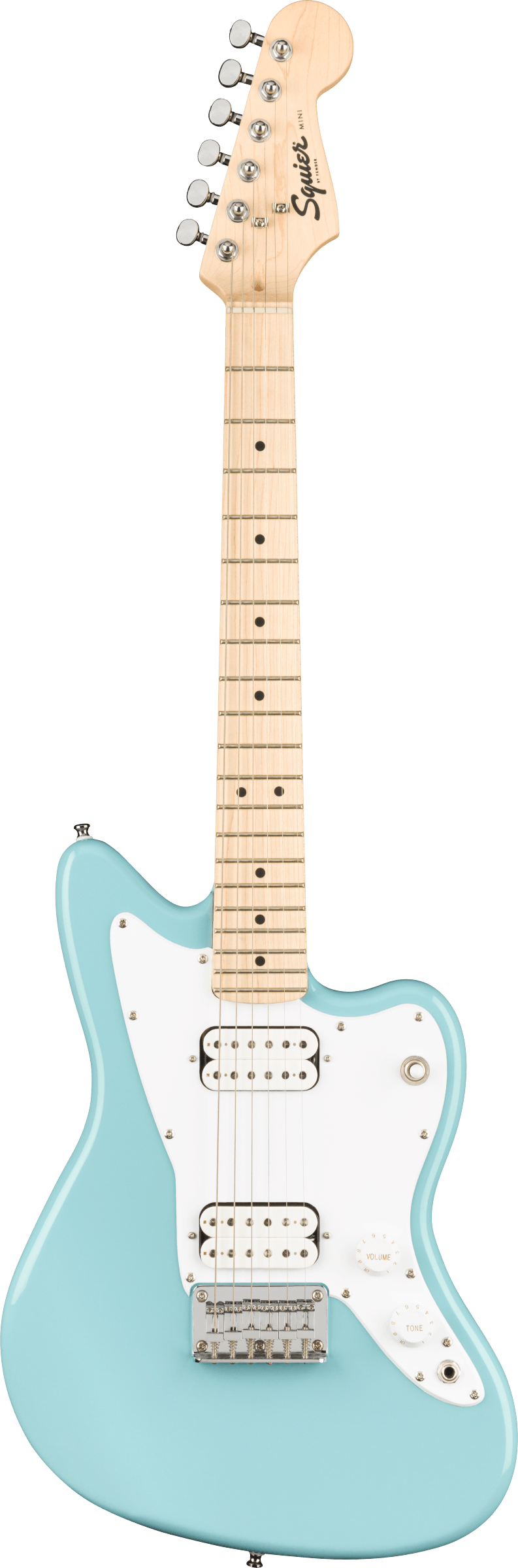 Squier Mini Jazzmaster® HH, Maple Fingerboard, Daphne Blue