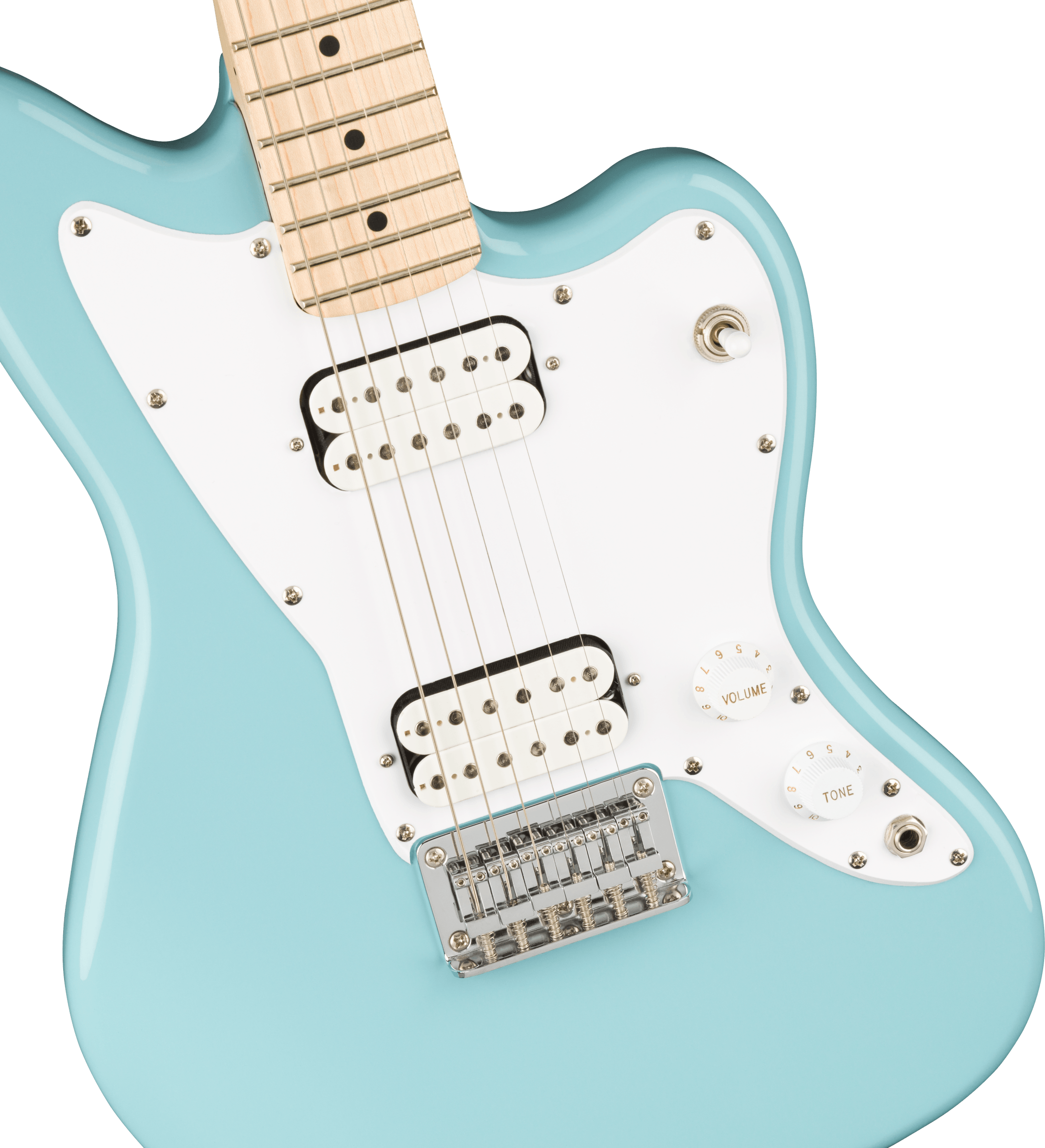 Squier Mini Jazzmaster® HH, Maple Fingerboard, Daphne Blue