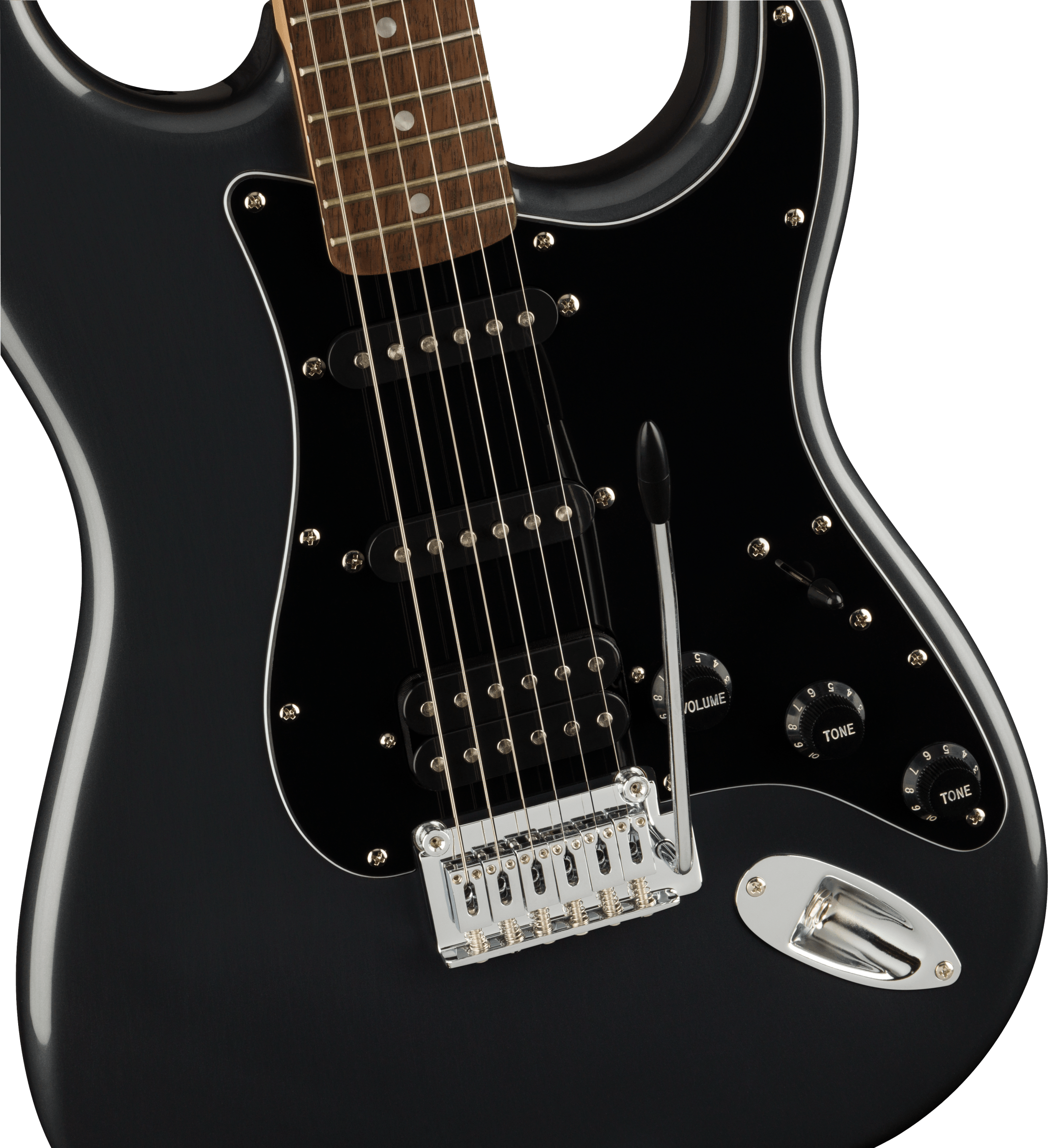 Squier Affinity Series™ Stratocaster® HSS Pack, Laurel Fingerboard, Charcoal Frost Metallic, Gig Bag, 15G - 230V UK