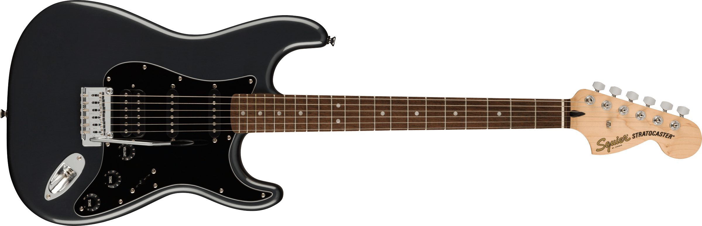 Squier Affinity Series™ Stratocaster® HSS Pack, Laurel Fingerboard, Charcoal Frost Metallic, Gig Bag, 15G - 230V UK