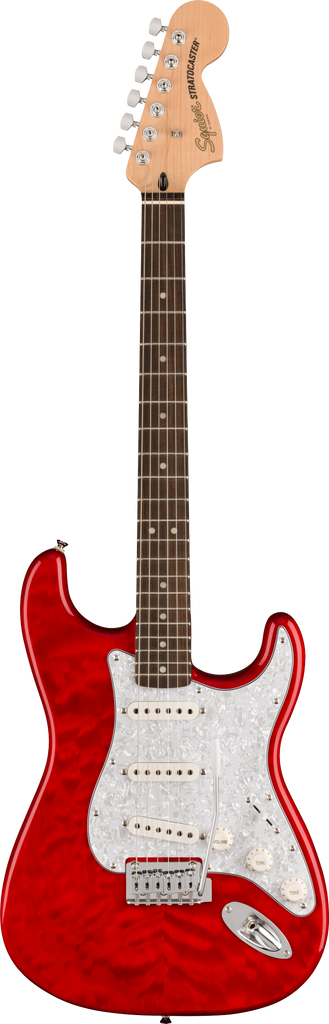 『美品』Squier by Fender Affinity Stratocast Squier FSR Affinity Series™ Stratocaster® QMT, Laurel Fingerboard