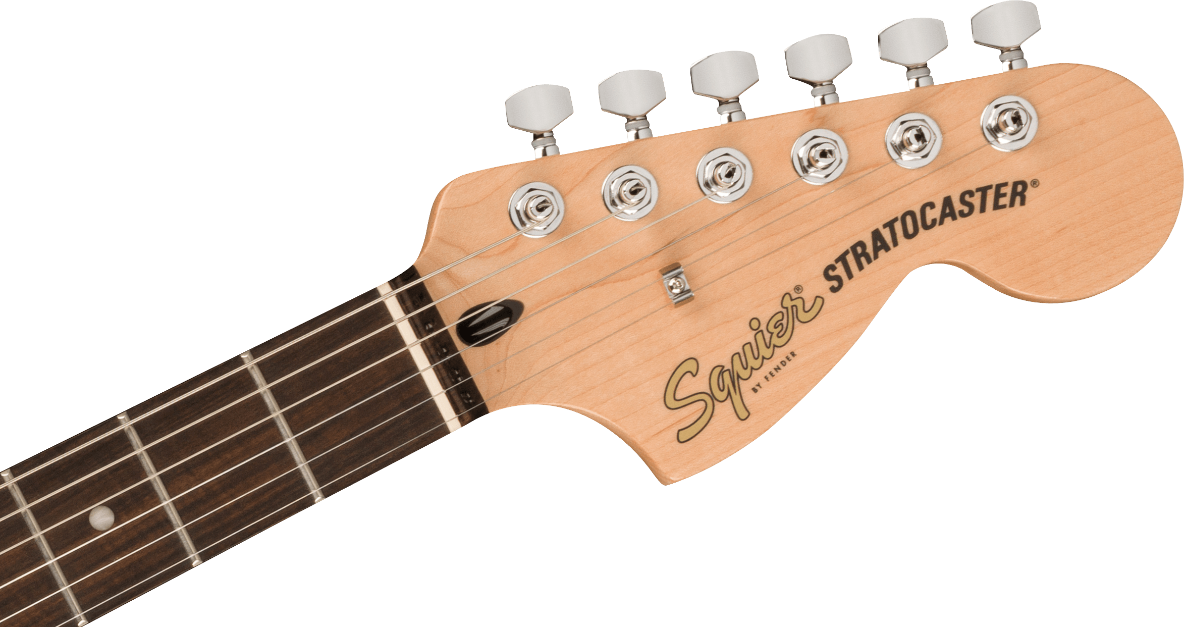 Squier FSR Affinity Series™ Stratocaster® QMT, Laurel Fingerboard, White Pearloid Pickguard, Crimson Red Transparent