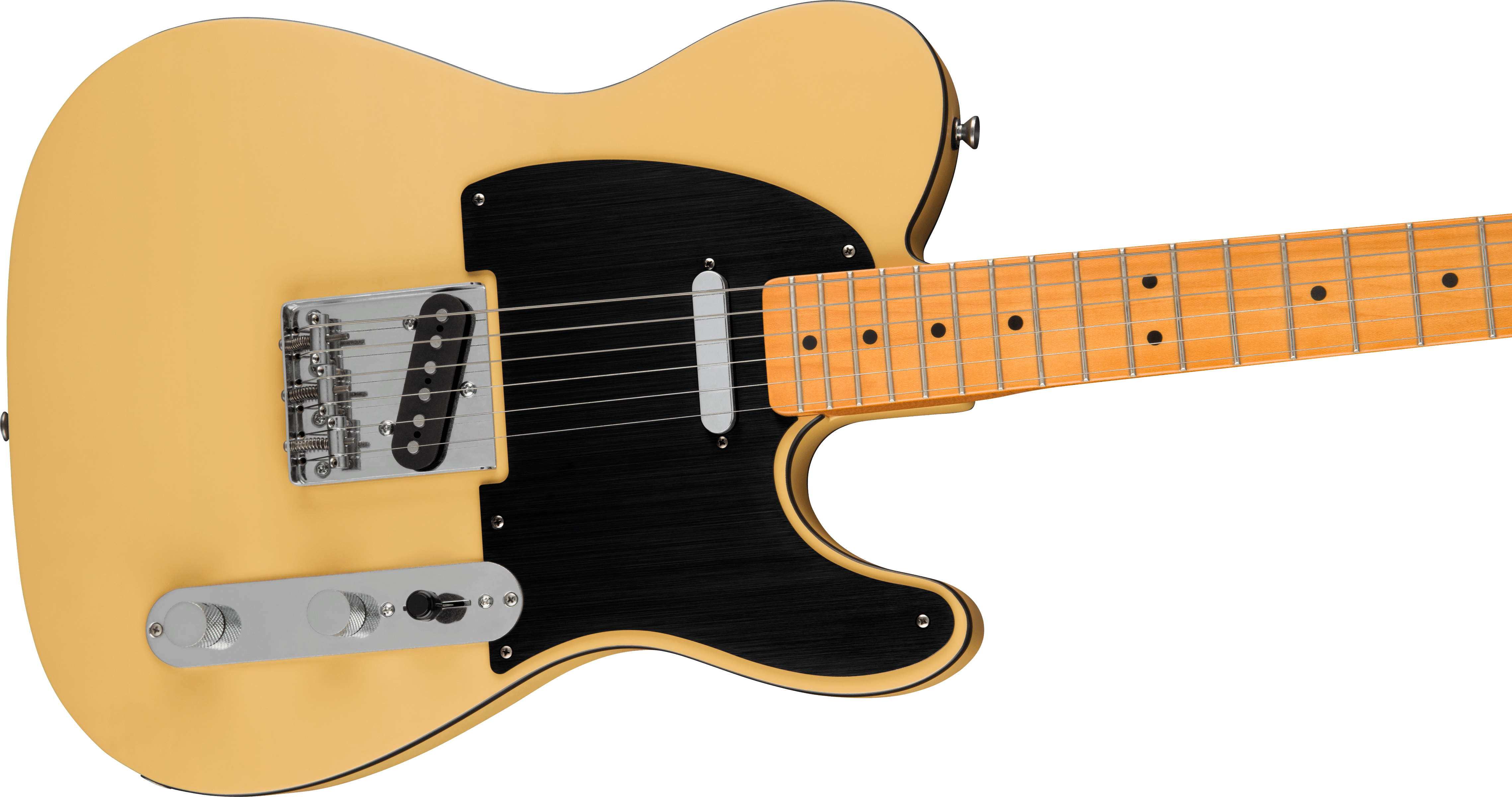 Squier 40th Anniversary Telecaster®, Vintage Edition, Maple Fingerboard, Black Anodized Pickguard, Satin Vintage Blonde