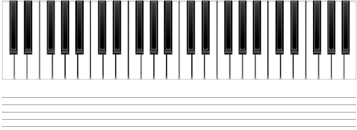 可寫式紙鍵盤 (五線譜+鍵盤)