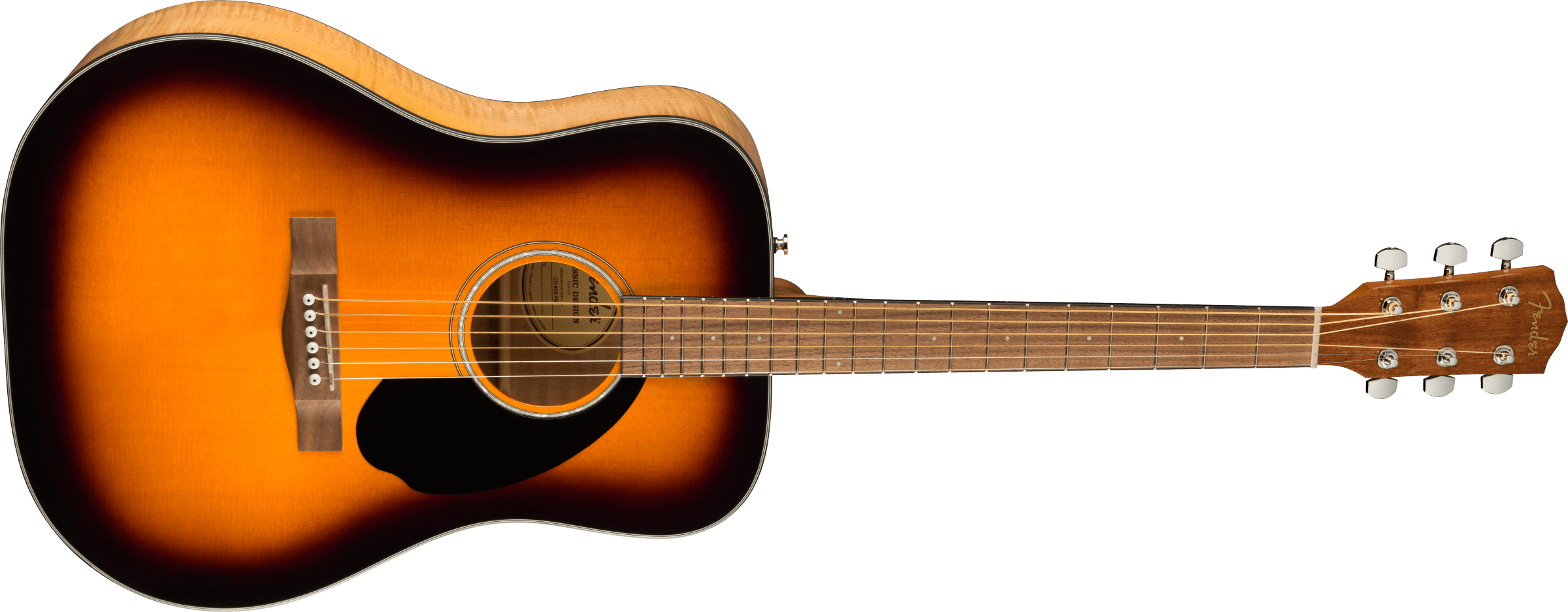 Fender FSR CD-60S Dreadnought, Walnut Fingerboard, Exotic Flame Maple (Limited Editions)