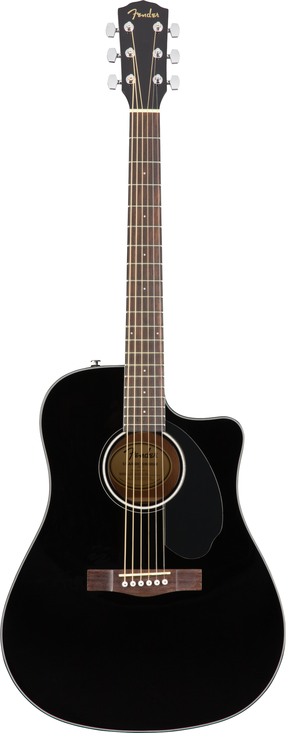 Fender CD-60SCE Dreadnought, Walnut Fingerboard, Black木結他 — Tom