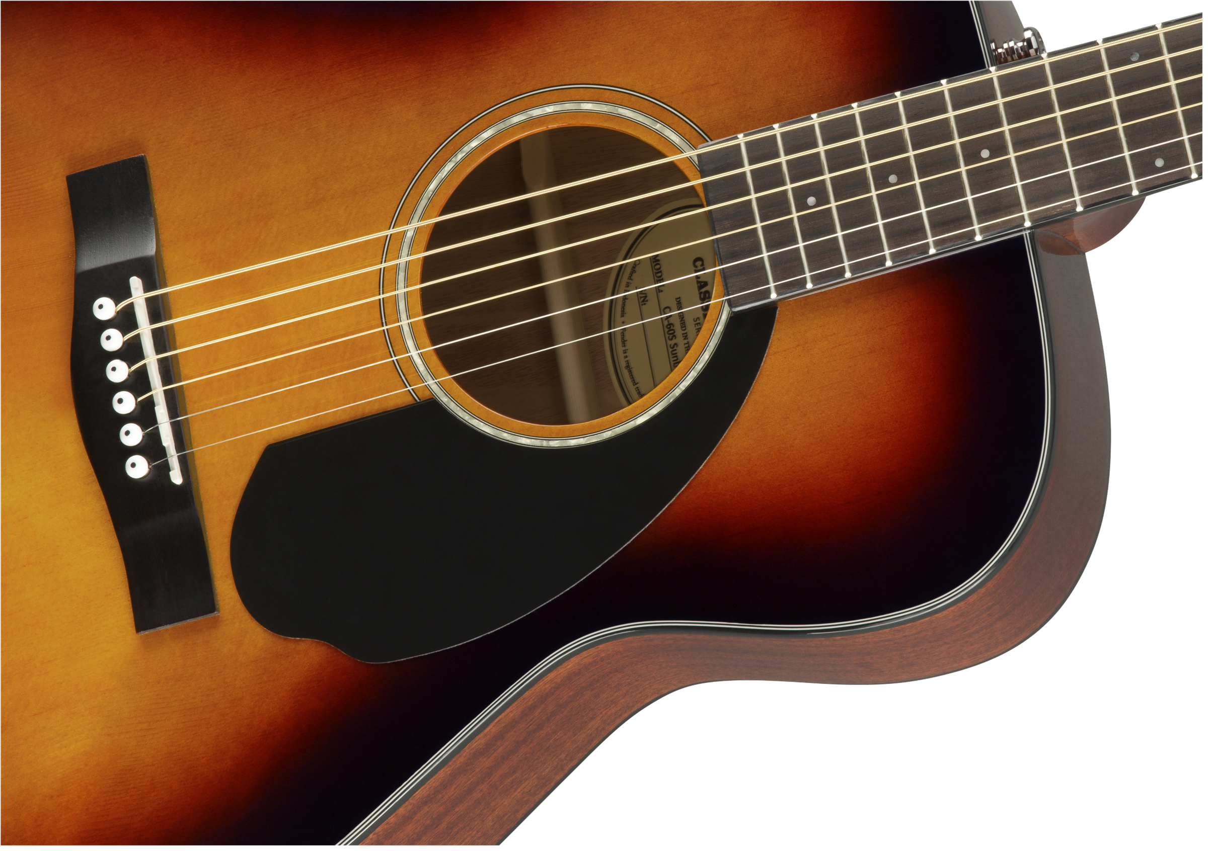 Fender CC-60S Concert, Walnut Fingerboard (3-Color Sunburst) - Acoustic Guitar 木結他