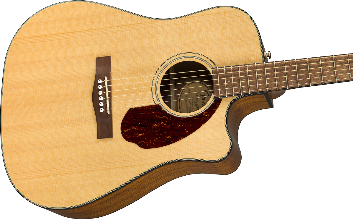 FENDER CD-140SCE DREADNOUGHT, WALNUT FINGERBOARD GUITAR (NATURAL) W/CASE - Acoustic Guitar 木結他