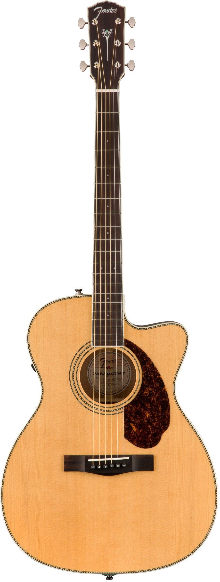 Fender PM-3 Triple-0 Standard, Ovangkol Fingerboard, Natural w/case - Acoustic Guitar 木結他