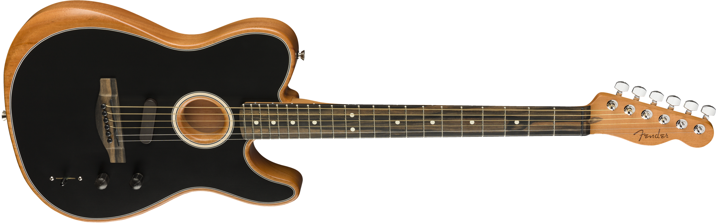 Fender American Acoustasonic® Telecaster®, Ebony Fingerboard, Black
