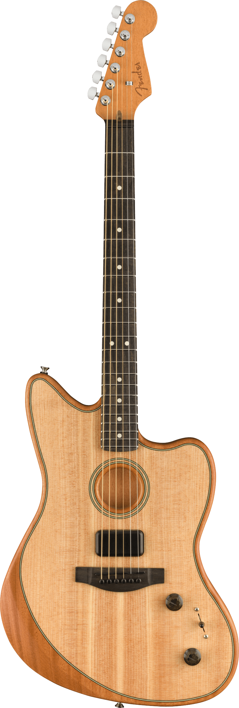 Fender American Acoustasonic® Jazzmaster®, Natural, Ebony Fingerboard