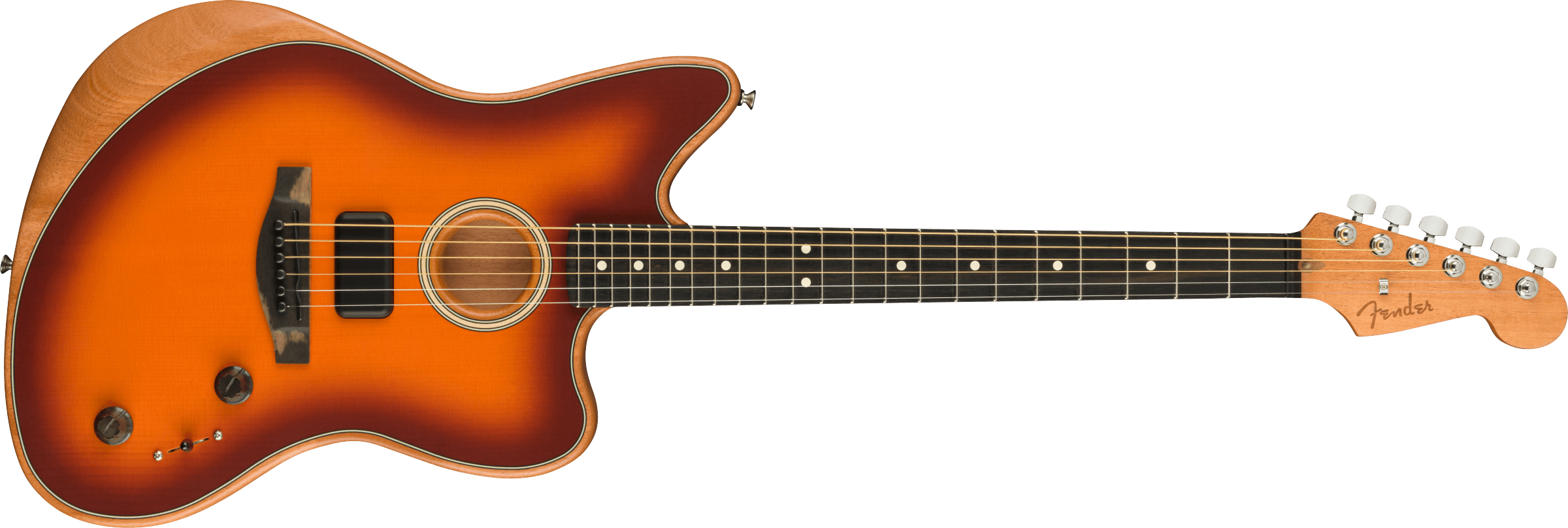 Fender American Acoustasonic® Jazzmaster® Tobacco Sunburst, Ebony Fingerboard