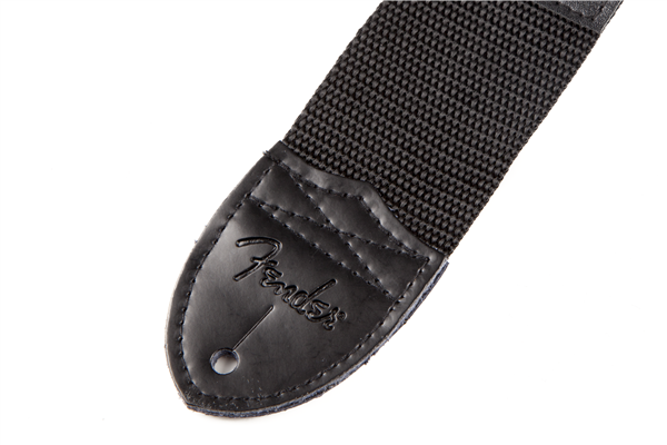 Fender® 2" Black Poly Strap w/ White Fender® Logo