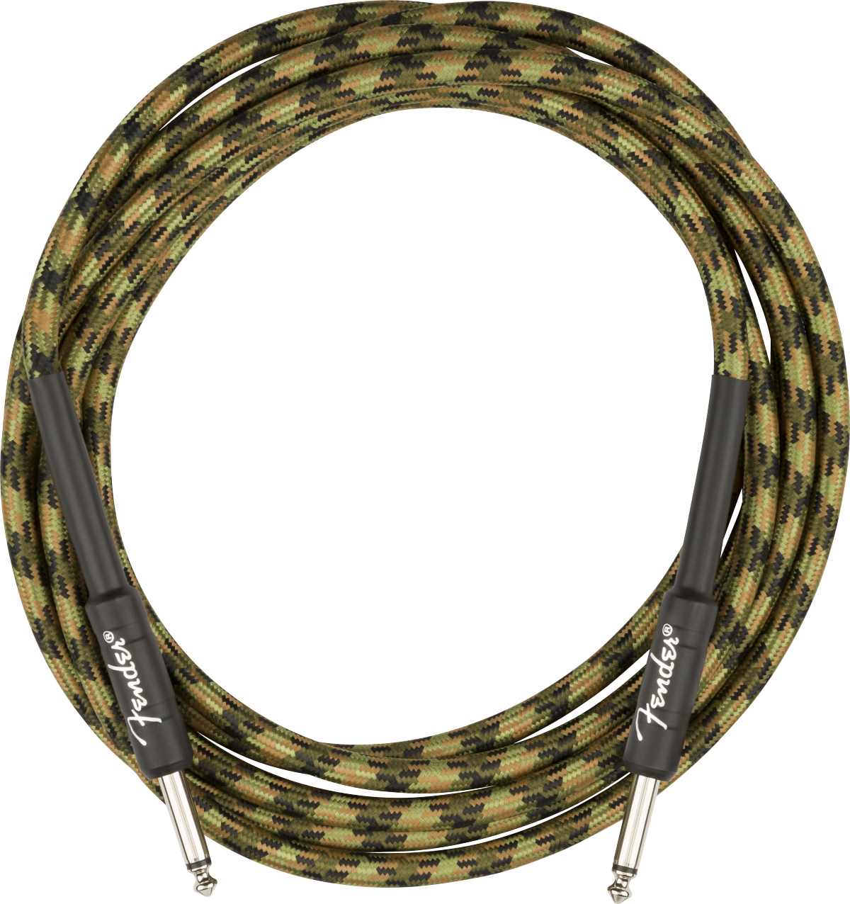 Fender Professional Series Instrument Cable, Straight/Straight, 18.6', Woodland Camo