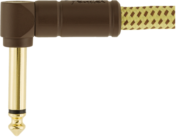FENDER Deluxe Series Instrument Cable, Straight-Angle, 18.6', Tweed (0990820082)