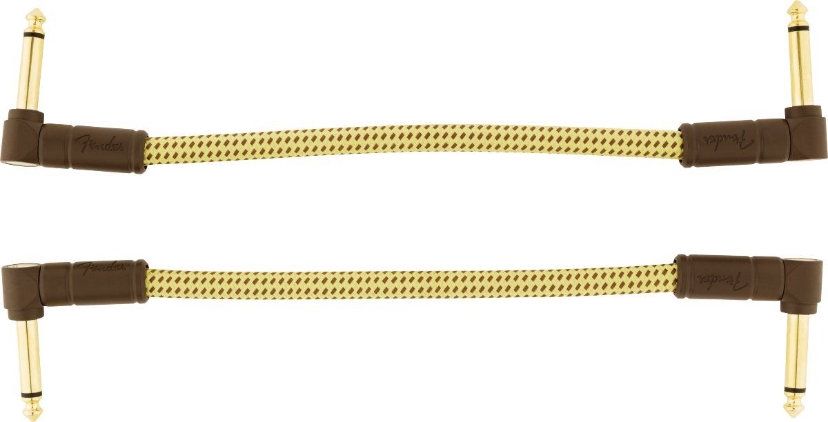 Deluxe Series Instrument Cables (2-Pack), Angle/Angle, 6", Tweed