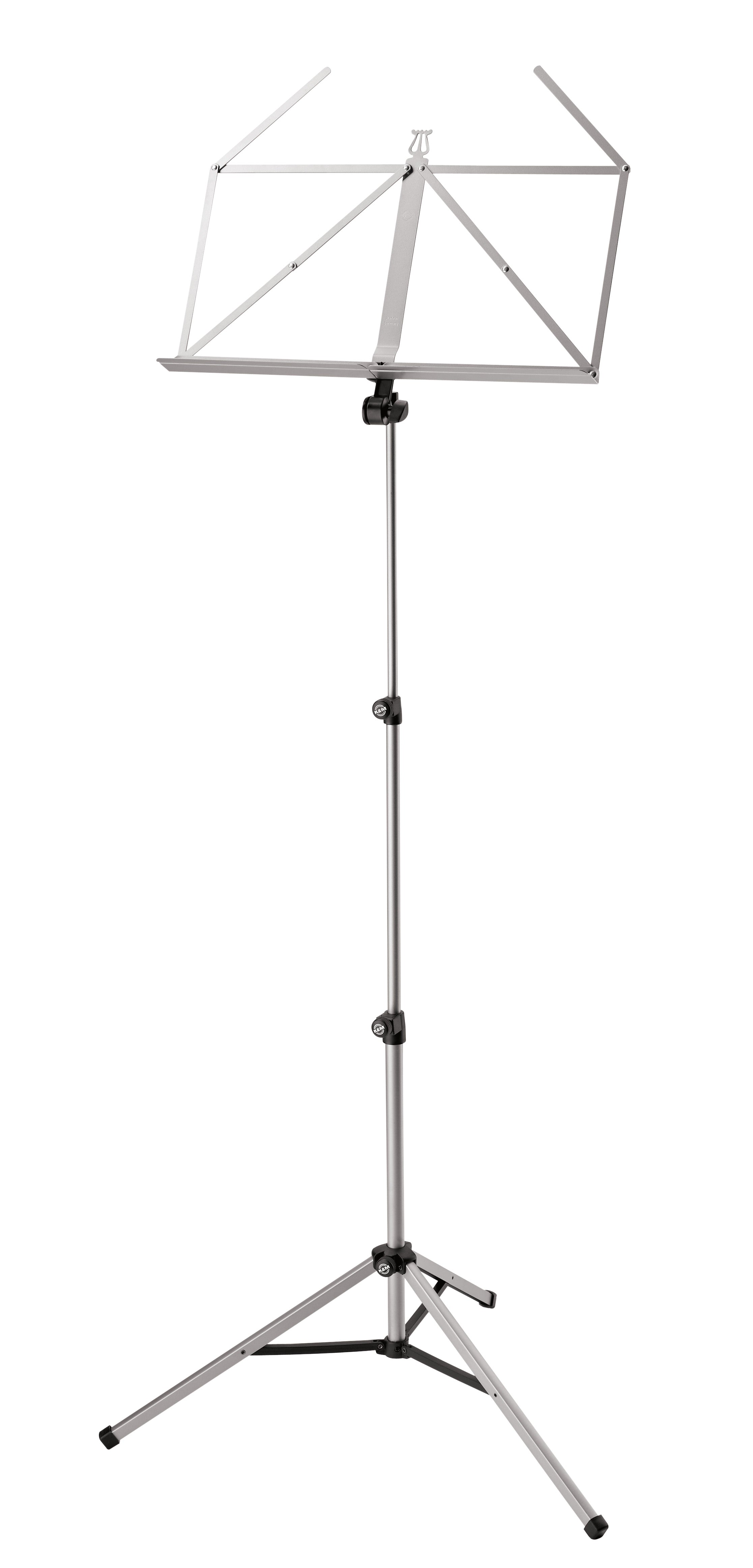 K&M #10065 Folding Music Stand, Nickel-coated